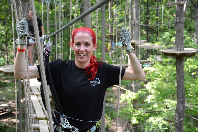 Treetop Quest guest is all smiles