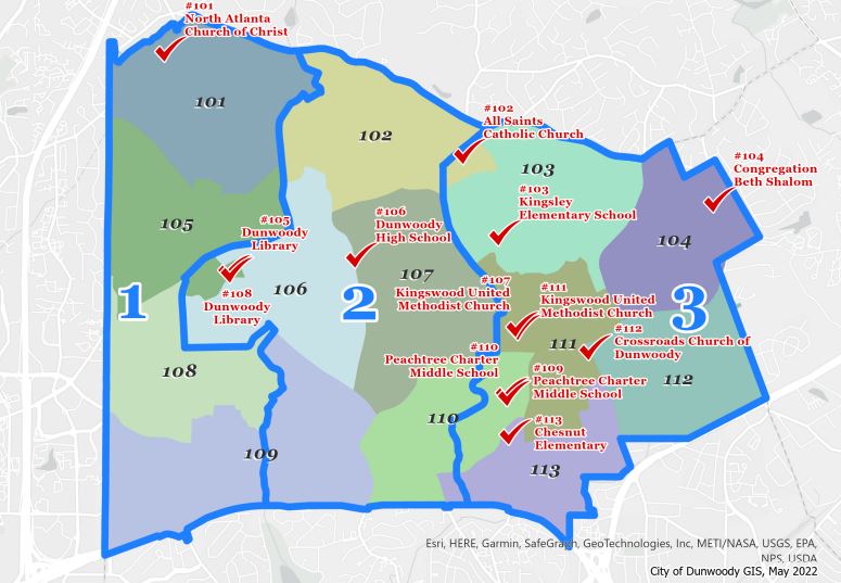 Dunwoody City Council Districts