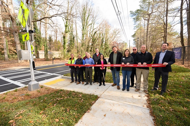 Peeler sidewalk project ribbon cutting