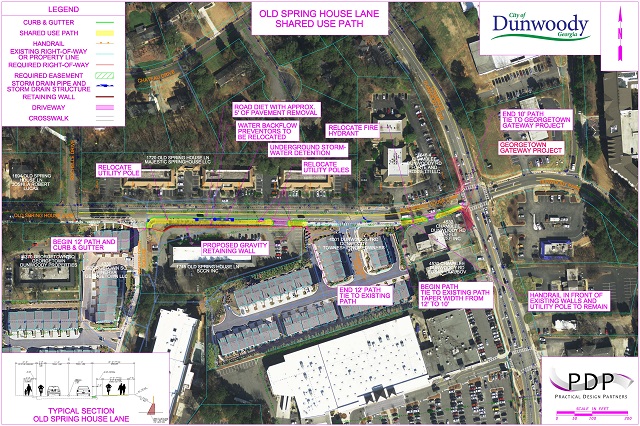 Old Spring House Lane path concept plan 1-14-22 image