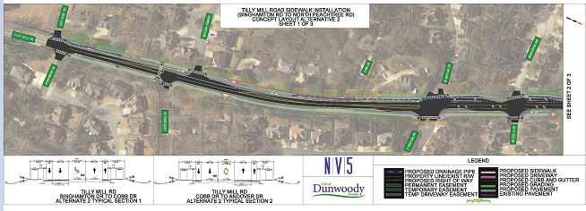 Sheet 1 - Altnerative 2 Tilly Mill Road Sidewalk for web