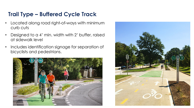 Dunwoody Trail Master Plan buffered cycle track