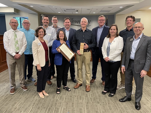 Sustainability Hero Michael Cowan with Council + Sustainability Committee Members