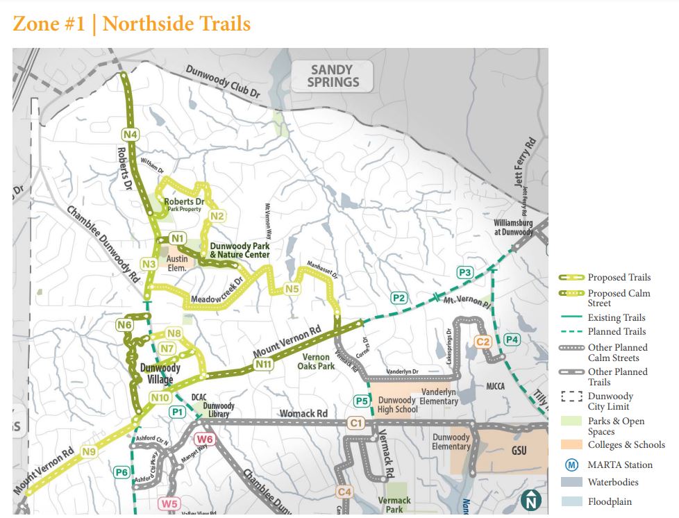 Northside trails image includes Mount Vernon Road