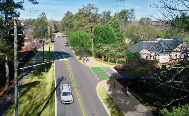 Rendering of Tilly Mill Road Shared-Use Path from Womack Road to Mt. Vernon Road