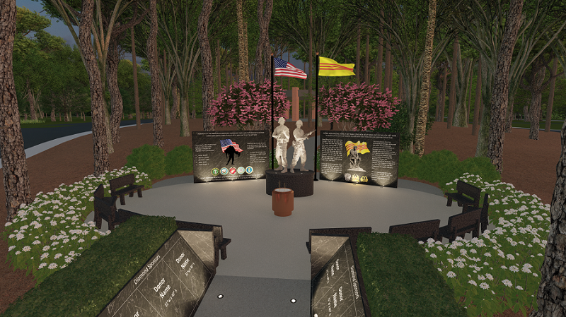 Vietnam War Memorial rendering